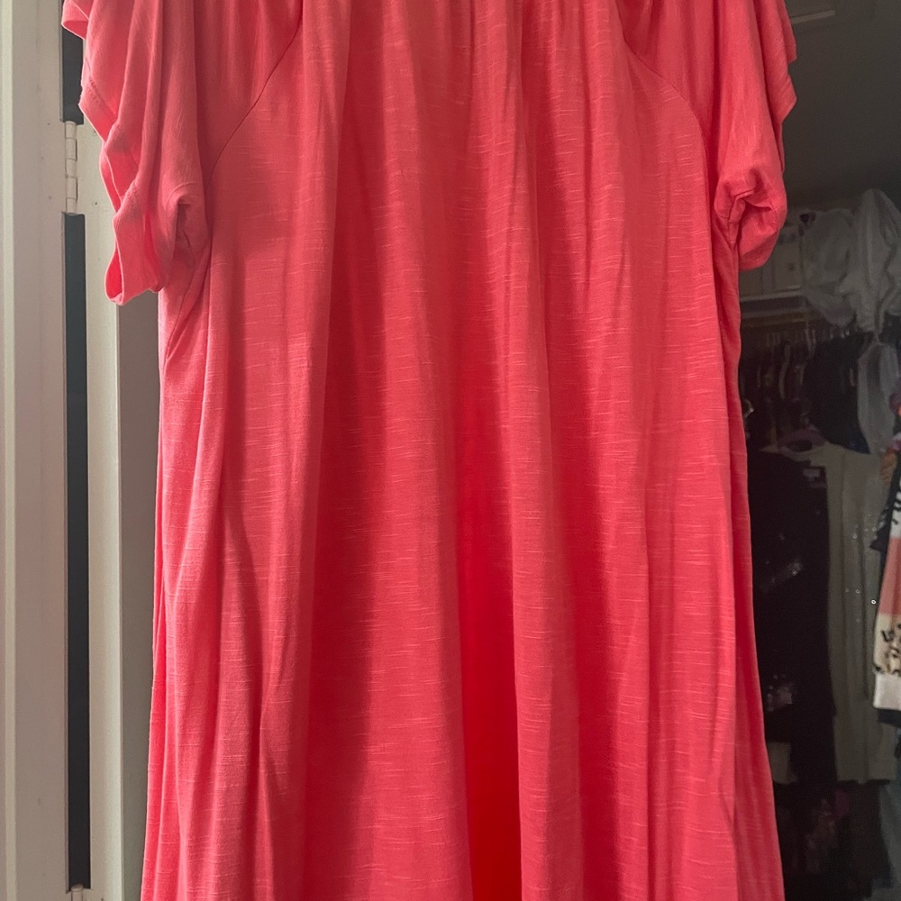 Inc 3X coral blouse